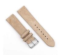 HNGM Watchstraps Leather Handmade Watch Strap 18mm 20mm 22mm 24mm Vintage Leather Strap Replacement Tan Beige for Men and Women Watches (Band Color : Beige no Side Wire)
