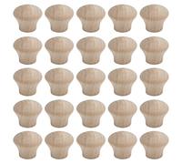 HNGSON 25Pcs Mini Handle Knobs Wood Drawer Knob Cabinet Hardware Unfinished Furniture Door Pull Knobs 0.69"×0.55"