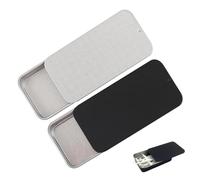HNGUSNHOP 2 PCS Empty Metal Box with Slide Top Reusable Floss Pick Metal Case Portable Cotton Bud Holder Toothpick Holder for Cotton Ball Toothpicks Floss Picks