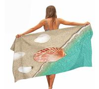 HNHDDZ Beach Towel Ocean Seashell Sea snail Starfish Print Bath towel Microfiber Quick Dry Sand Free Beach Blanket, Oversized Lightweight Absorbent Towel for Swim Pool Yoga Travel (Color 1,70x140 cm)