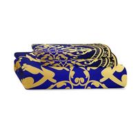 HNHDDZ Luxury Calligraphy Bedding Set, Boho Moroccan Style Duvet Cover Set 200x200 cm, Soft Microfiber Comforter Cover with 2 Pillowcases, Vintage Arabic Pattern Bedding Double