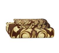 HNHDDZ Luxury Calligraphy Bedding Set, Boho Moroccan Style Duvet Cover Set 200x200 cm, Soft Microfiber Comforter Cover with 2 Pillowcases, Vintage Arabic Pattern Bedding Double