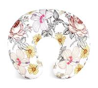HNHUAMING Floral Nursing Pillow Cover, Breastfeeding Pillow Slipcover for Baby Girls, Soft Snug Fits On Newborn Feeding Pillow Case