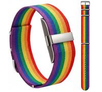 Hnisya 20mm Nylon Strap Compatible with Hume Band - One-Piece Soft Woven Breathable Replacement Watch Strap for Women Men, Adjustable Sport Wristband - Metal Buckle & Loop Closure for Secure