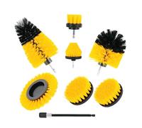 Hniuyun 8-Piece Drill Brush Attachment Set with Extension Handle, Power Scrubber Kit for Deep Cleaning - Bathroom, Kitchen, Tile Grout, Floors, Bathtub, and Car Interiors