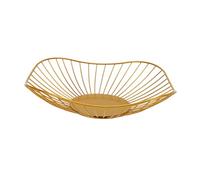 Hniuyun Gold Metal Wire Fruit Basket - Kitchen Counter Storage & Table Centerpiece for Fruits, Vegetables, Home Decor