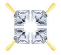 Hniuyun Right Angle Clamp, 4 Pcs Single Handle 90° Aluminum Alloy Corner Clamp with Adjustable Swing Jaw for DIY Woodworking Welding, Framing, Drilling