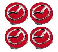 HNJDM 4Pcs Car Hub Centre Caps for Mazda 2 3 6 MX 5 MX 30 CX 3 CX 8 56mm, Waterproof Wheel Caps Dust Hub Caps Wear-Resistant Wheel Hub Covers Wheel Accessories,Red