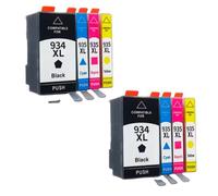 HNJFXCRO Compatible Ink Cartridges 934XL 935XL 934 935 For Printers Officejet Pro 6812 6830 6815 6835 6230 6820(2set)