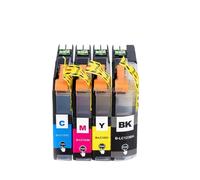 HNJFXCRO Compatible LC123 LC121 Ink Cartridge Compatible With DCP-J552DW J752DW J132W J152W J172W MFC-J470DW J650DW J870DW Printers(1 Set(4pcs))