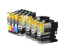 HNJFXCRO Compatible LC123 LC121 Ink Cartridge Compatible With DCP-J552DW J752DW J132W J152W J172W MFC-J470DW J650DW J870DW Printers(1 Set add 3 Black)