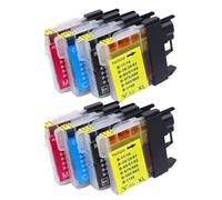 HNJFXCRO Ink Cartridge Compatible With LC980BK LC1100BK LC985BK LC990BK DCP-385C 387C DCP-195C 585CW 375CW MFC-990CW 6490CW 490CW 5890CN J615W(2SET)