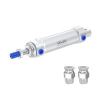 HNJPC MAL Mini Pneumatic Cylinder, 32 mm Bore, 150 mm Stroke with Magnet, Double Action, Compact Round Body Aluminium Air Cylinder (MAL32x150)