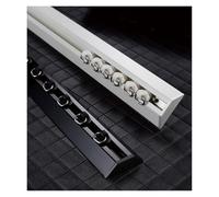 HNJQOMMY V-curtain Track, Room Divider, Ceiling Curtain Track, 90° Bendable Sliding Curtain Rod(Black,160cm/5.2ft(80cm*2))