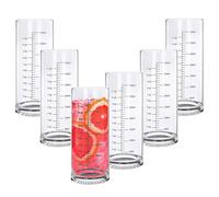 HNJZX Glass Cups with High and Low Temperature Measuring - 6 Pcs Drinking Glasses Milk Beer Ice Coffee Cup