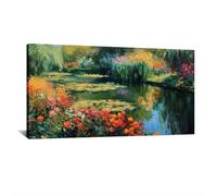 HNKDKJ Claude Monet Print Poster Wall Art Canvas Artwork Wall Decor Prints Painting Lake Landscpe Art Prints Picture 30x60cm/12x24inch -Inner-Frame