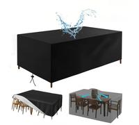 HNKDKJ Cover for Rattan Garden Furniture Waterproof for All Season Anti-Uv Garden Covers Heavy Duty Black Oxford Fabric Patio Table Covers Outdoor Table Cover-150x80x71cm/LxWxH