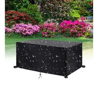 HNKDKJ Garden Furniture Cover 185x65x75cm(LxWxH) Outdoor Patio Table Covers Waterproof Anti-UV 420D Heavy Duty Oxford Patio Furniture Set Cover for Chair Table Rattan Sofa Cover Rectangular-Black