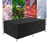 HNKDKJ Garden Furniture Covers 275x215x70cm(LxWxH) Cube/Rectangular Rattan Set Cover Waterproof Windproof Anti-UV Heavy Duty 420D Oxford Fabric Garden Table Cover Outdoor Patio Furniture Set Covers