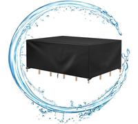 HNKDKJ Garden Furniture Covers Waterproof 215x155x95cm/LxWxH Outdoor Patio Furniture Covers Garden Table Cover Rectangular Covers for Outside Garden Furniture Heavy Duty Oxford-Black