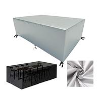 HNKDKJ Garden Furniture Covers Waterproof 230x120x90cm/LxWxH Rectangular Outdoor Garden Table Cover Heavy Duty Oxford Frabic Cover for Furniture Sets Patio Table Cove-Silver