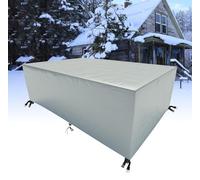 HNKDKJ Garden Storage Box Covers Waterproof Fabric Rectangle Garden Table Cover Square Patio Table Cover Black Cube Garden Furniture Covers Bistro Set Cover Black/Silver - 190x70x65cm/LxWxH