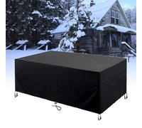 HNKDKJ Garden Storage Box Covers Waterproof Fabric Rectangle Garden Table Cover Square Patio Table Cover Silver Cube Garden Furniture Covers Bistro Set Cover Black - 160x65x80cm/LxWxH