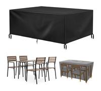HNKDKJ Garden Table Cover Waterproof Patio Table Cover Square/Rectangular Garden Furniture Covers Waterproof Black 420D Oxford Patio Sofa Covers for Outdoor Furniture - 80x50x40cm/LxWxH