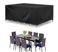 HNKDKJ Rectangular Garden Furniture Covers Outdoor Waterproof Garden Table Cover 135x105x70cm/LxWxH 420D Oxford Fabric Outdoor Table, Rectangular/Cube Rattan & Patio Garden Furniture Cover-Black