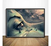 HNKDKJ Salvador Dalì Art Print Canvas Posters Surrealism Artwork Pictures for Modern Living Room Wall Decor 40x60cm/16x24inch -with-Black-Framed