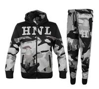 HNL Boys Tracksuit Bottoms Hoodie and Joggers Kids Tracksuit Jogging Bottoms Junior Tracksuits Sportswear Sweatshirt Pants Boys Sizes 7 8 9 10 11 12 and 13 Years (7/8 Years, Charcoal Camouflaged)