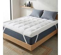 HNL® Luxury Hotel-Quality Mattress Topper Small Double | 10cm Extra Thick Microfiber 4ft Mattress Topper with Elastic Corner Straps, Deep Cooling Small Double Bed | Soft, Breathable & Machine Washable