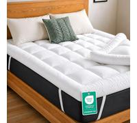 HNL® Luxury Hotel-Quality Mattress Topper Super King | 10cm Extra Thick Microfiber SuperKing Mattress with Elastic Corner Straps, Deep Cooling Superking Topper | Soft, Breathable & Machine Washable
