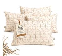 HNL® Pillow Protectors Pack of 2 - Breathable Zipped Pillow Covers, Soft Pillowcase Protectors, Feather Proof & Anti-Allergy, UK Standard Size (Copper Pillow Protector, Pack of 4)