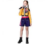 HNLAZJL Girls Kids Stage Outfit Pop Singers Dress Up Costume for 5-14 Years