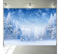 Hnmdmyi 10x8FT Winter Backdrop Falling Snowflake Wonderland Snow Pine Trees Forest Landscape Photography Background Family Kids Christmas Holiday New Year Party Decorations Banner Photo Booth Props