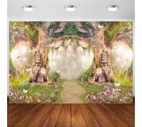 Hnmdmyi 6x4FT Enchanted Forest Backdrop Garden Fairy Wonderland Woodland Photography Background Wedding Baby Shower Birthday Party Decorations Banner Photo Booth Props
