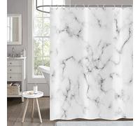 Hnmdmyi Marble Shower Curtain 180x240, Grey and White Shower Curtains Chic 3D Crack Design Abstract Modern Luxury Art Bathroom Curtains with Hooks Waterproof Polyester Fabric Washable Bath Curtains
