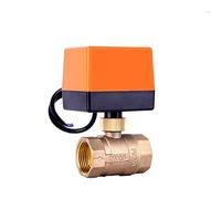 HNMHPGVWD Valve 1/2" 3/4" 1" 2" Electric Ball AC220V 3-Wire 2-Way Control Brass Thread Stable Motorized(24vdc,1.5 Inch)