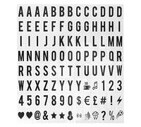 Hnmodter 104pcs Cinematic Lightbox Replacement Letters & Numbers Signs black for A4 Box Message Board 65.4x35mm(LED Light Box is NOT included!!) (Color: Black)