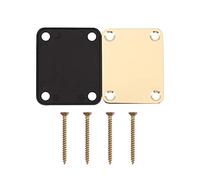 Hnmodter Gold Neck Plate with 4 Screws Replacement Part for Strat Electric Guitar
