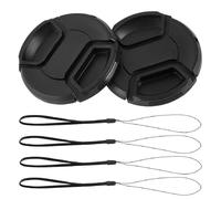 HNMZDS 2 Pcs 58mm Center Pinch Front Lens Cap Compatible with Canon EOS Rebel T7 T6 T5 T100 4000D T8i T7i T6s T5i T4i T3i T2i T1i SL3 SL2 SL1 XSi XTi with EF-S 18-55mm, with Lens Cap Keeper (58mm)