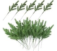 HNNFMY Artificial Pine Branches 50PCS Fake Greenery Plants Pine Sprigs-Faux Greenery Leaves Picks for DIY Garland Crafts Christmas Embellishing Christmas Tree Decoration