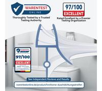 Hnnhome 100Cm Pre Curved Rubber Plastic Bath Shower Screen Seal Strip - Fits 6-8mm Glass Thickness, Up To 22mm Gap