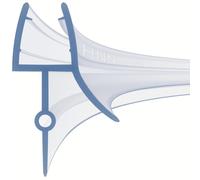 HNNHOME 870mm Pre-Curve Rubber Plastic Bath Shower