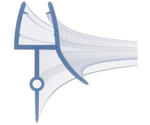 HNNHOME 870mm Pre-Curve Rubber Plastic Bath Shower