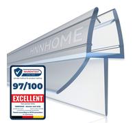 Hnnhome Bath Shower Screen Door Seal Strip For 6-8 mm Straight Glass Up To 20 mm Gap
