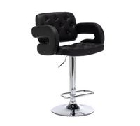 Hnnhome Mercury Pu Swivel Faux Leather Breakfast Kitchen Bar Stool Pub Barstool (Black)