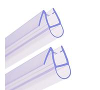 HNNHOME Pair of 2 Bath Shower Door Seal Strip for 6-8mm Glass, Max 7mm Gap