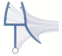 HNNHOME Pre-Curved Shower Door Seal Strip for 4-6mm Curved Glass,5-10mm Gap